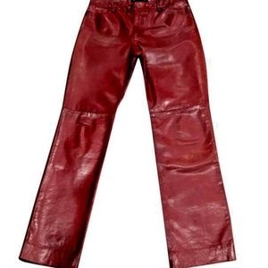 VINTAGE Earl Jeans  Leather Red/Burgundy